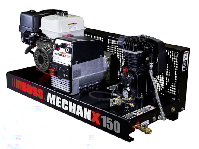 BOSS Industries MechanX Series Gas Powered Piston Air Compressor with Generator and Welder