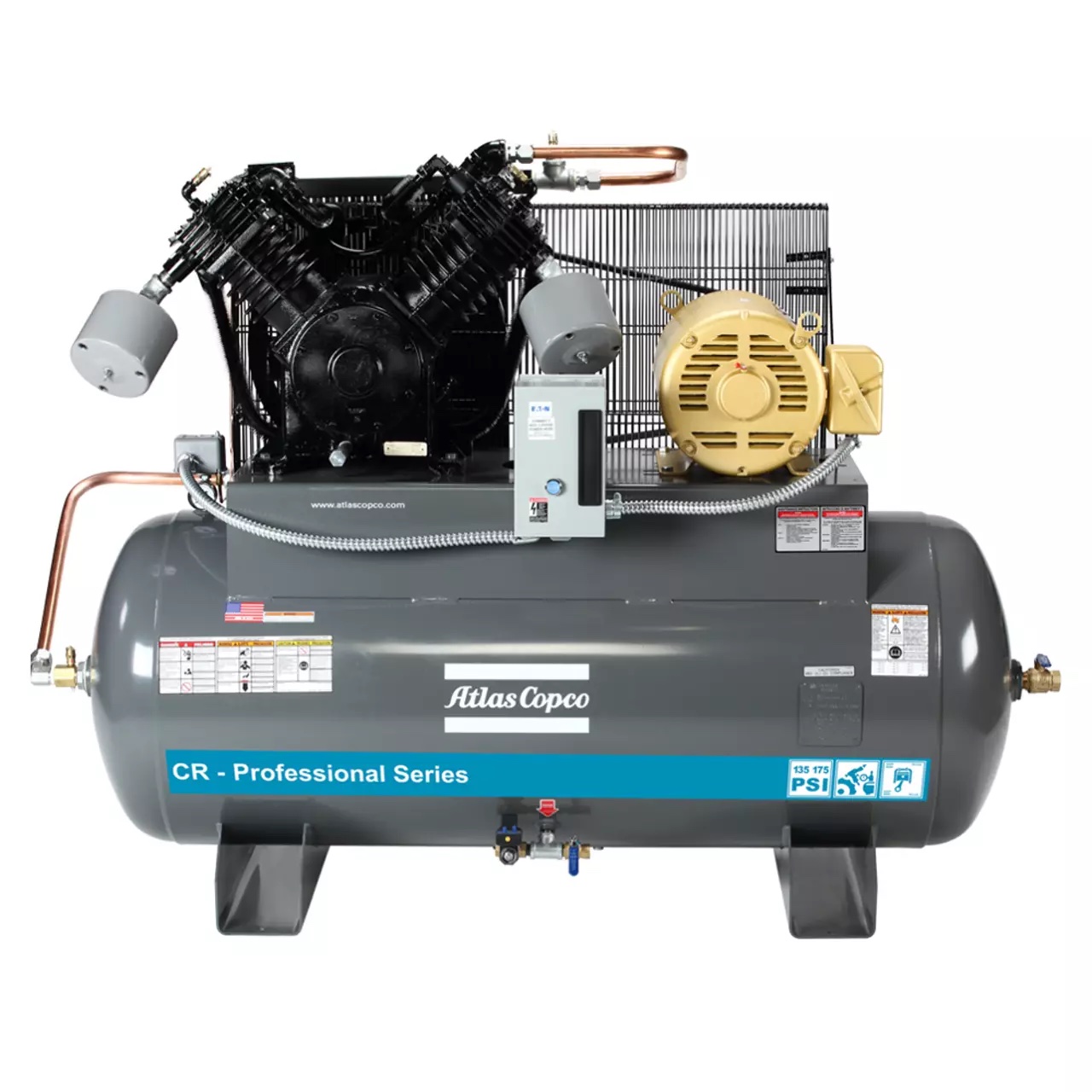 Atlas Copco CR Industrial Series Two Stage Piston Air Compressor