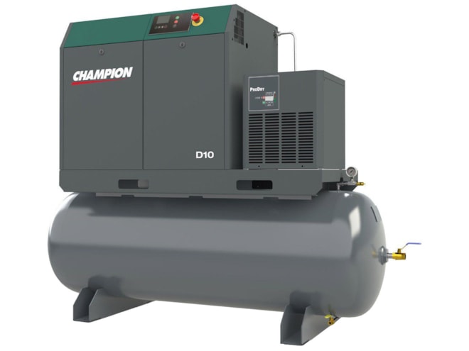 Champion D 5 HP Rotary Screw Air Compressor, 80 Gallon, With Dryer