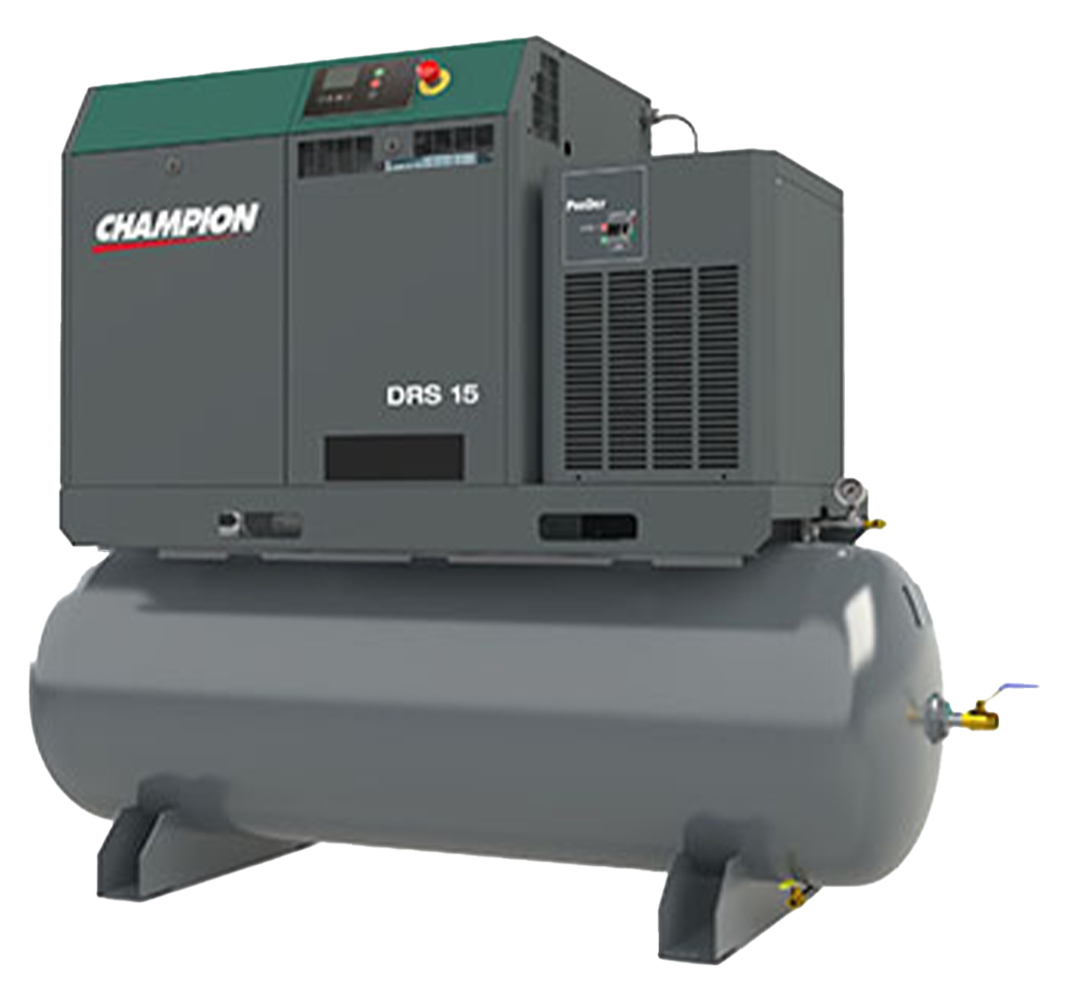 Champion DRS 15 HP Rotary Screw Air Compressor, 120 Gallon, With Dryer