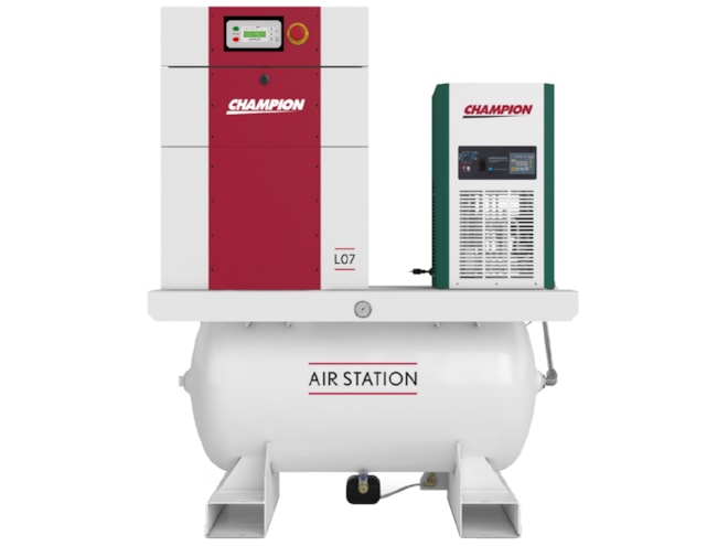 Champion L 15 HP Rotary Screw Air Compressor, 120 Gallon, With Dryer