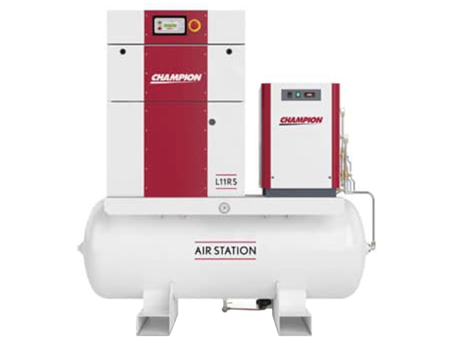 Champion LRS 10 HP Rotary Screw Air Compressor, 240 Gallon, With Dryer
