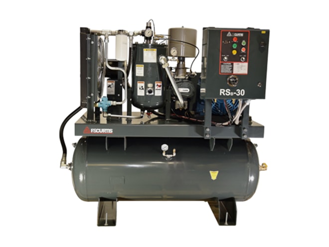 FS-Curtis RS Series 15 HP, 100 PSI, 460V Rotary Screw Air Compressor with Tank