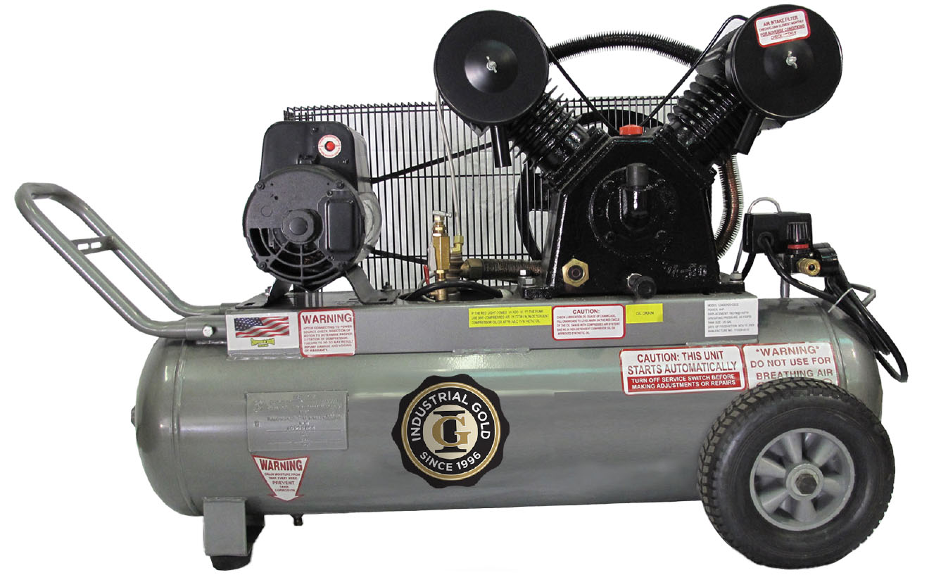 Industrial Gold Contractor Electric Series Piston Air Compressor