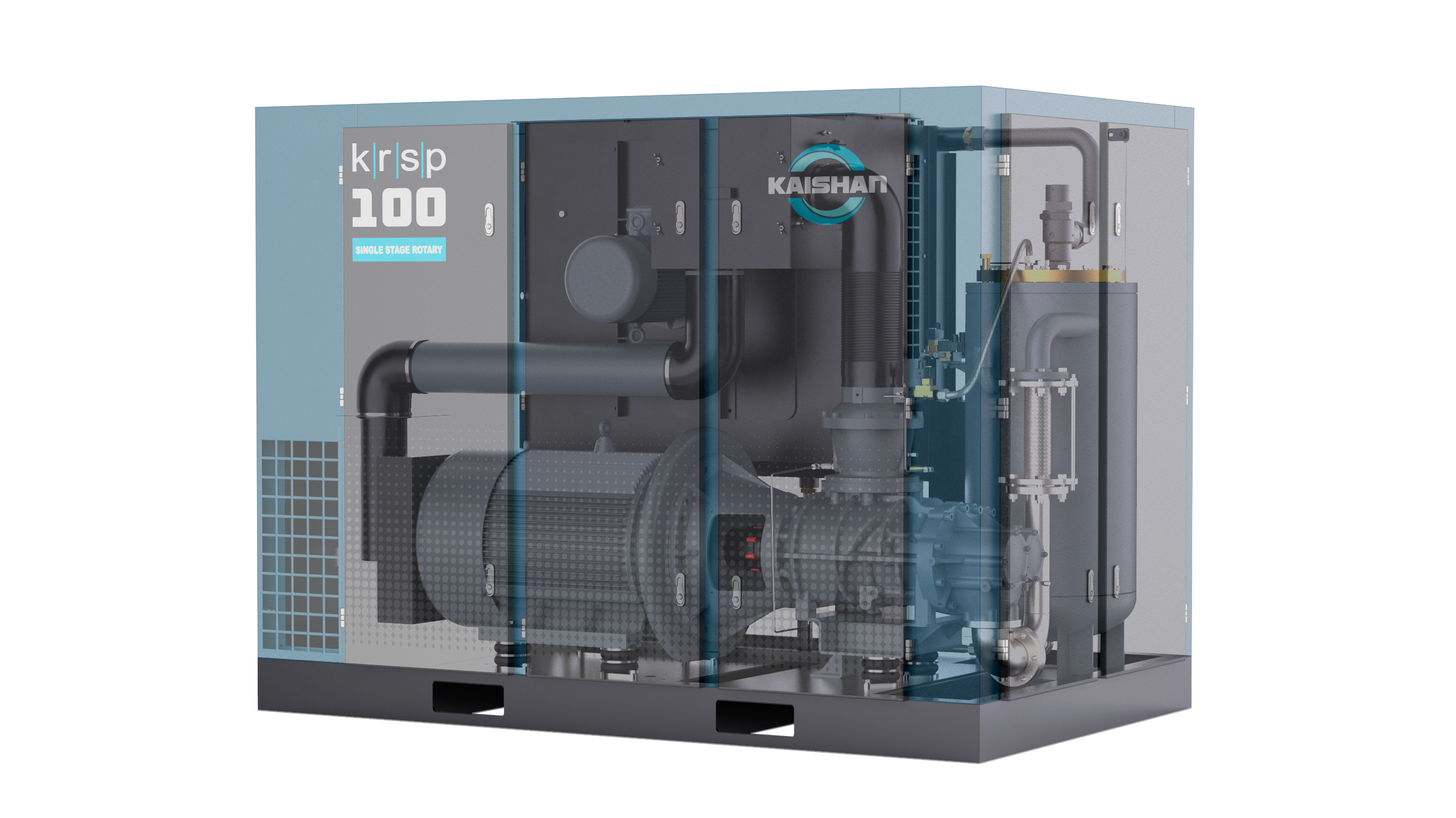 Kaishan USA KRSP-100A2V4S8U , 100 HP Rotary Screw Air Compressor, VSD