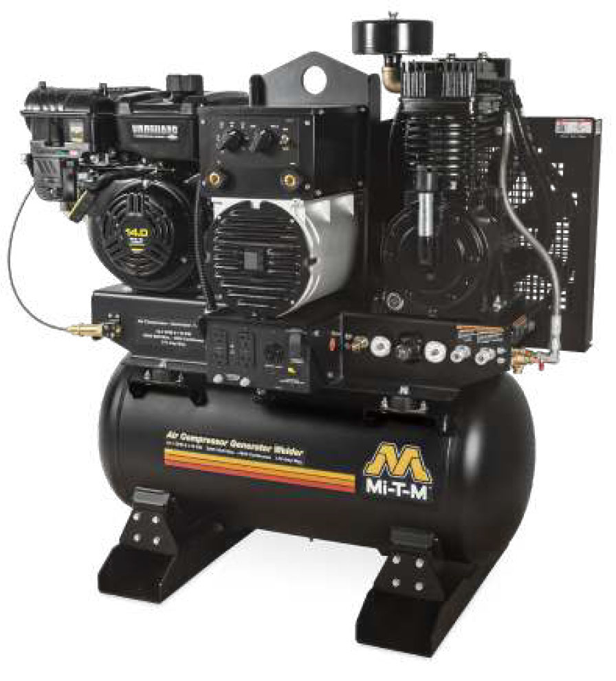 Mi-T-M Gas Powered Piston Air Compressor with Generator and Welder