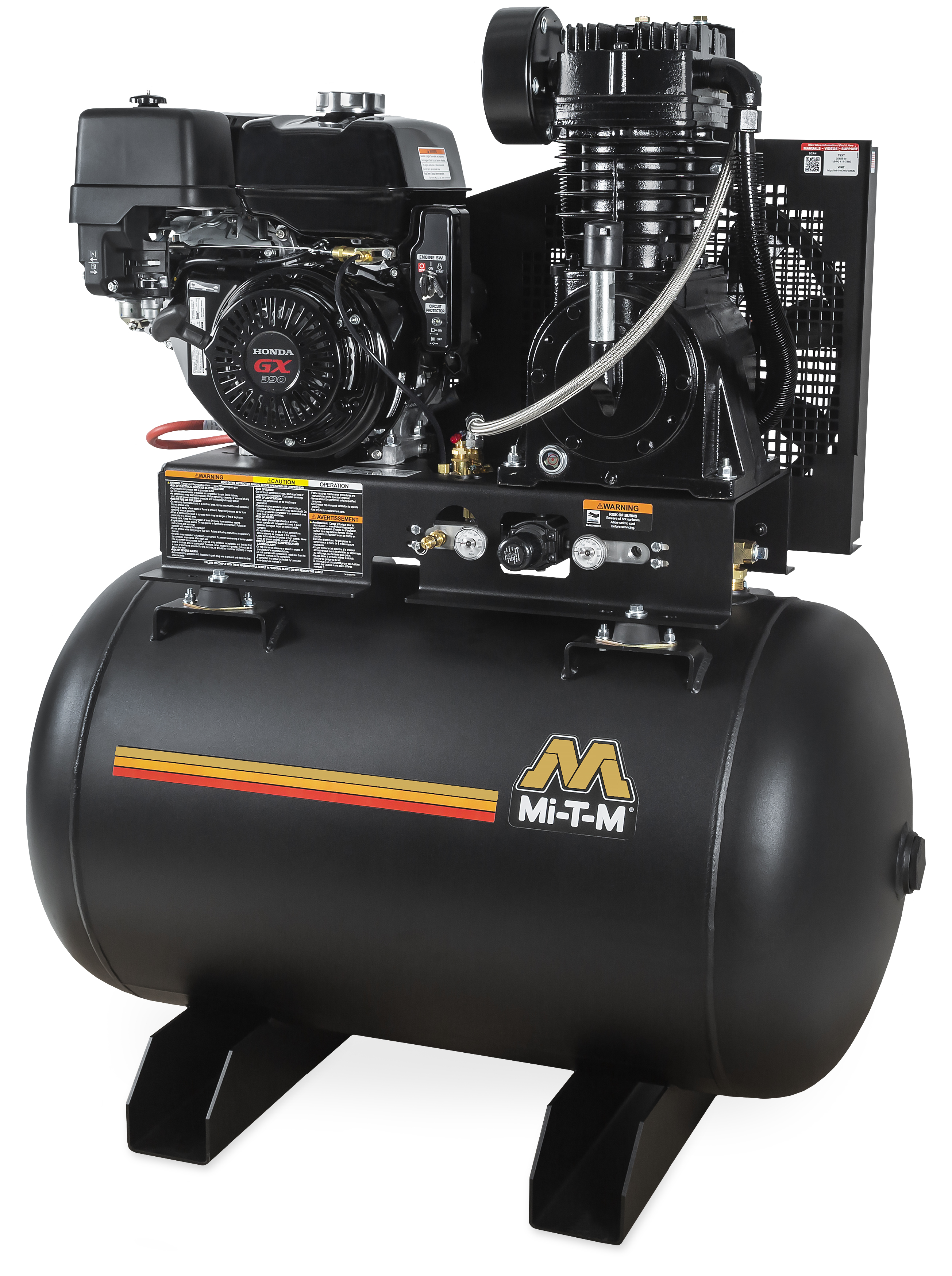 Mi-T-M 30/80 Gal Industrial Two Stage 29 CFM Gasoline Compressor