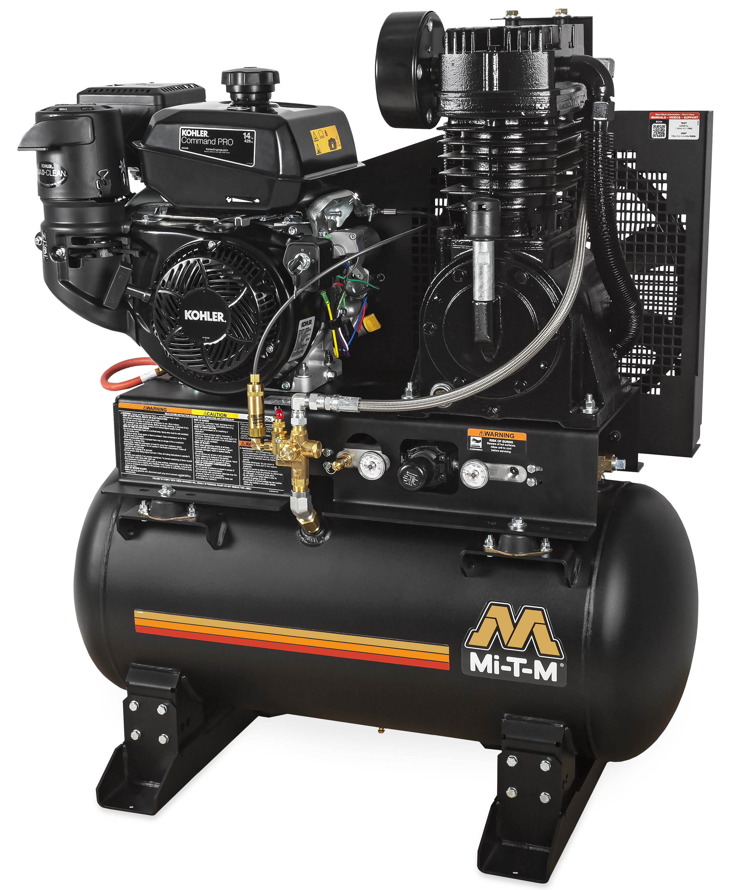 Mi-T-M 30/80 Gal Industrial Two Stage 29 CFM Gasoline Compressor