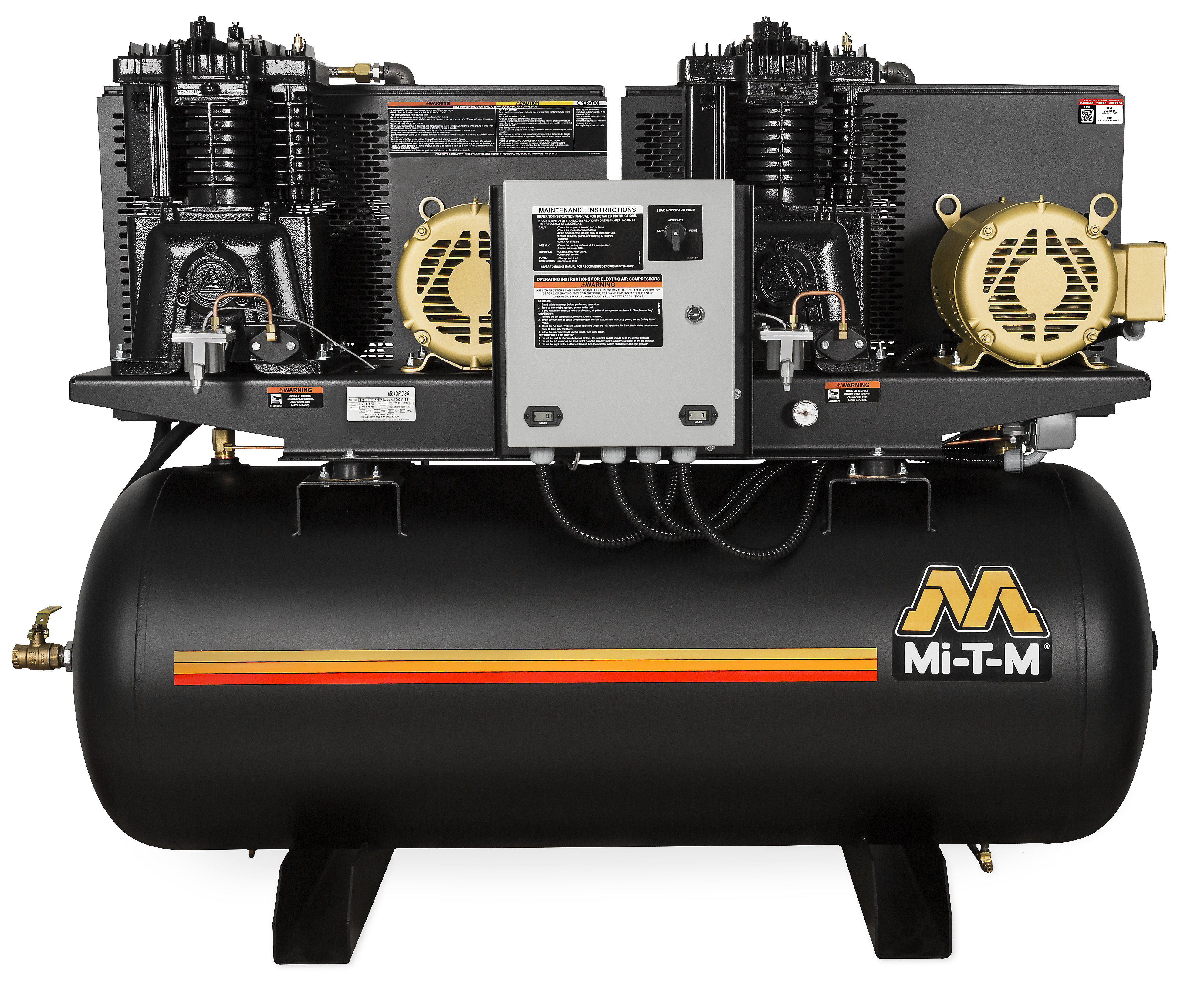 Mi-T-M, ACD-Series 5 & 7.5 HP Industrial Two-Stage Duplex Piston Air Compressors