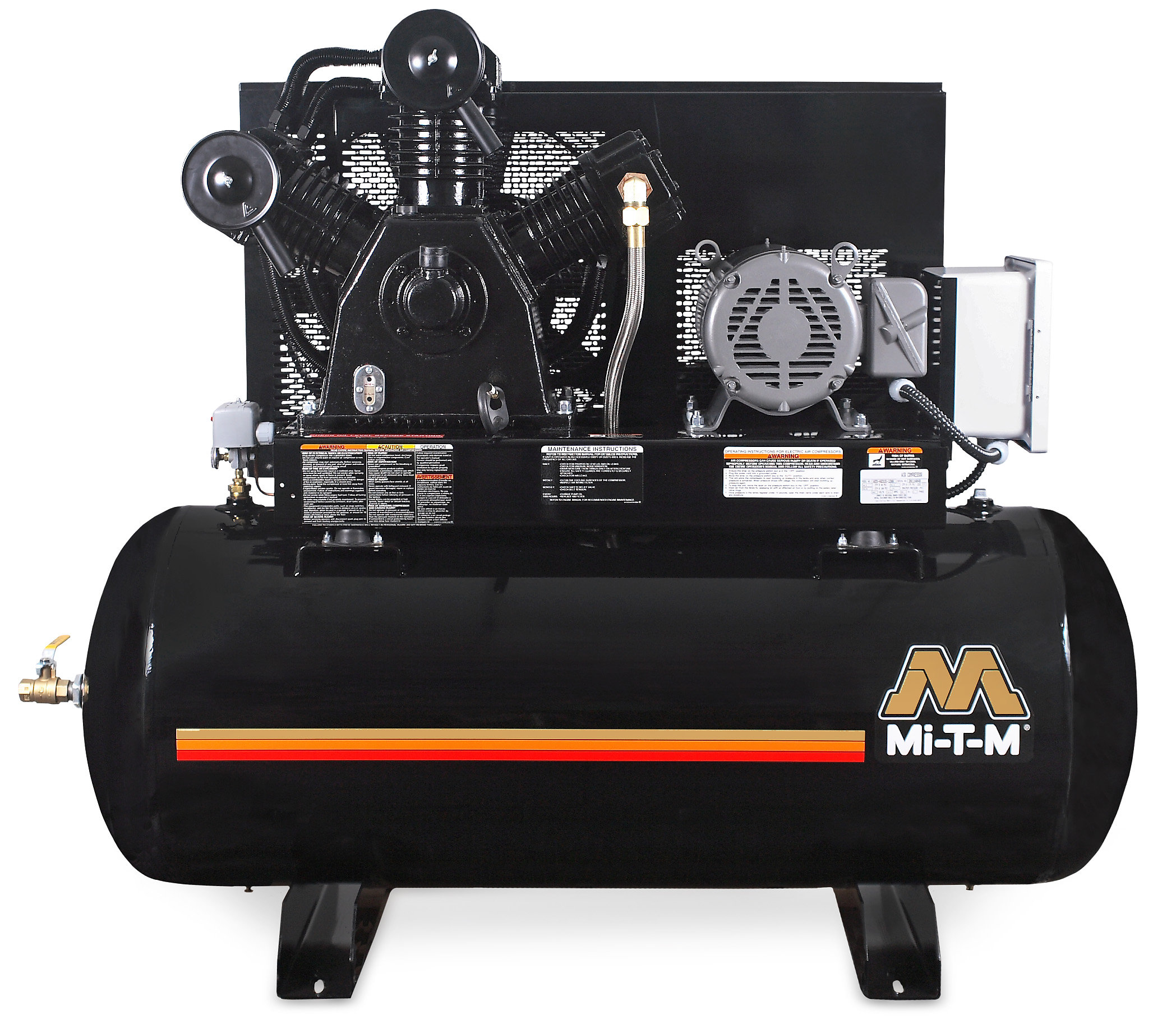 Mi-T-M, AES-Series 15 HP Industrial Two-Stage Simplex Piston Air Compressors