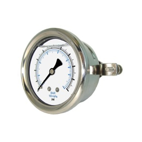 Midwest-Control Liquid Filled Pressure Gauge - Back Mount Series