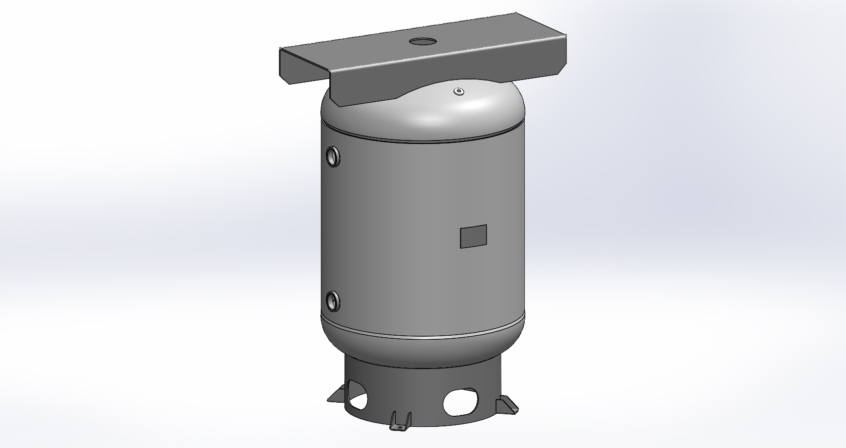 Morganton 120 Gallon, 200 PSI, 30 x 45 Vertical Tank w/ Base Ring & Top Plate