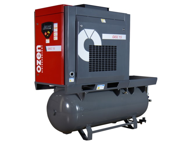 OZEN OASC Belt Drive 25 HP Rotary Screw Air Compressor, 240 Gallon
