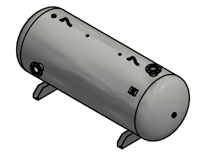 Steel Fab 660 Gallon Horizontal Air Tank