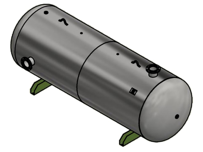 Steel Fab 1550 Gallon Horizontal Air Tank