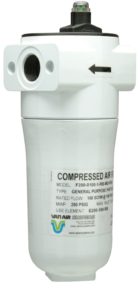 Van Air Systems F200 Series Compressed Air and Gas Filter