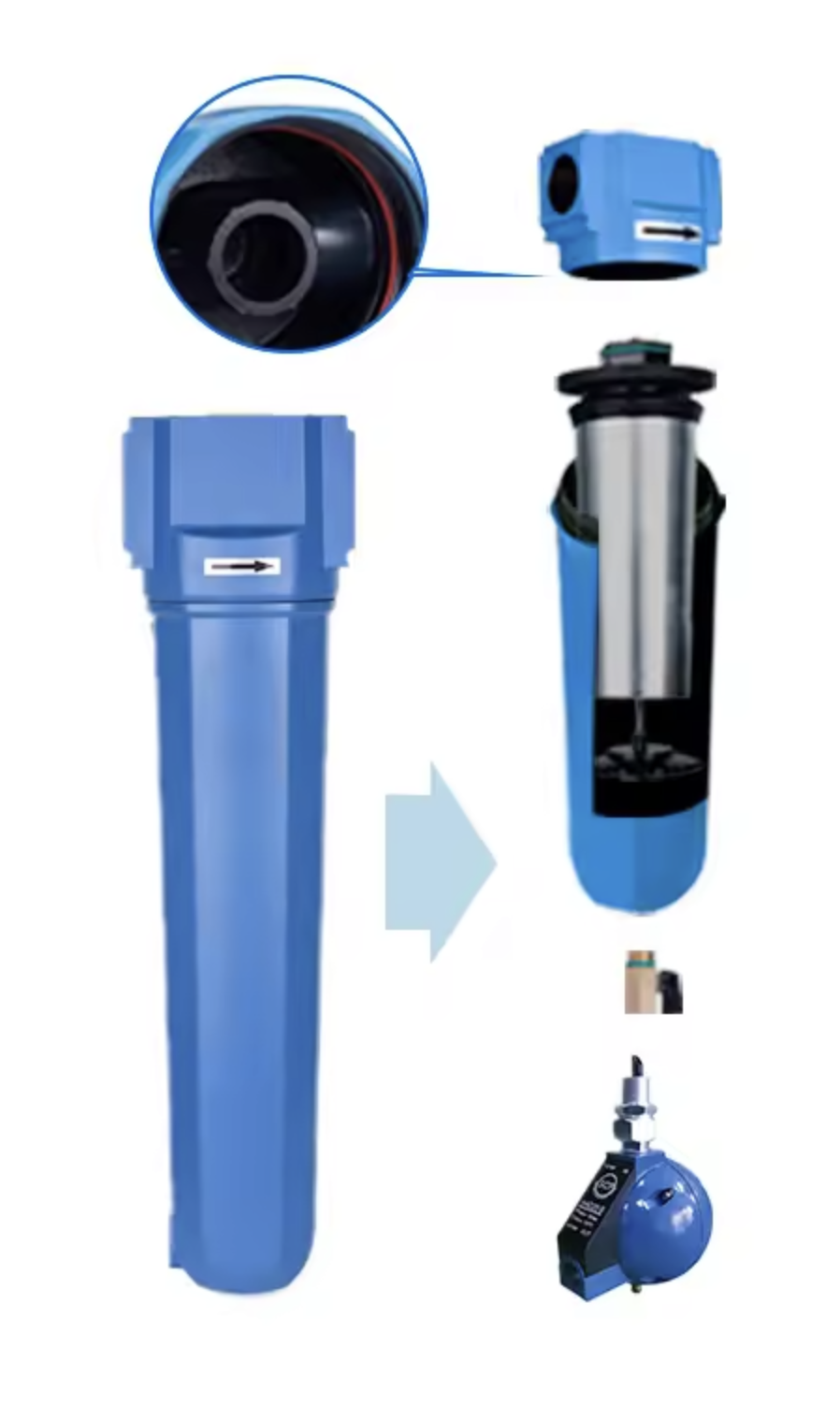 Water Separator with No Waste Drain