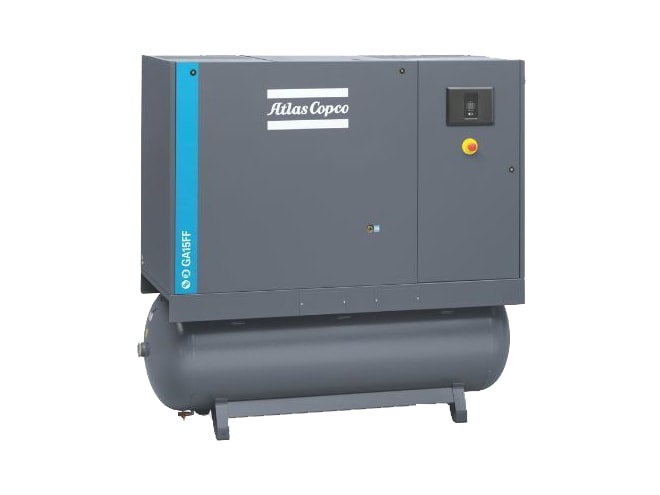 Atlas Copco GA15-125 AP, 20 HP Rotary Screw Air Compressor with 132 Gal Tank