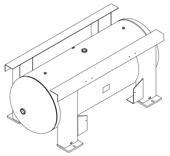 Morganton 120 Gal, 200 PSI, 24x67 Horizontal Tank w/ Grasshopper Legs