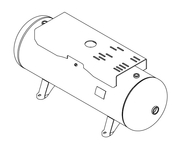 Morganton 80 Gallon, 300 PSI, 20 x 63 Horizontal Tank w/ Feet and Top Plate