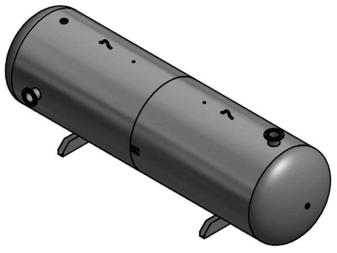 Steel Fab 2000 Gallon Horizontal Air Tank