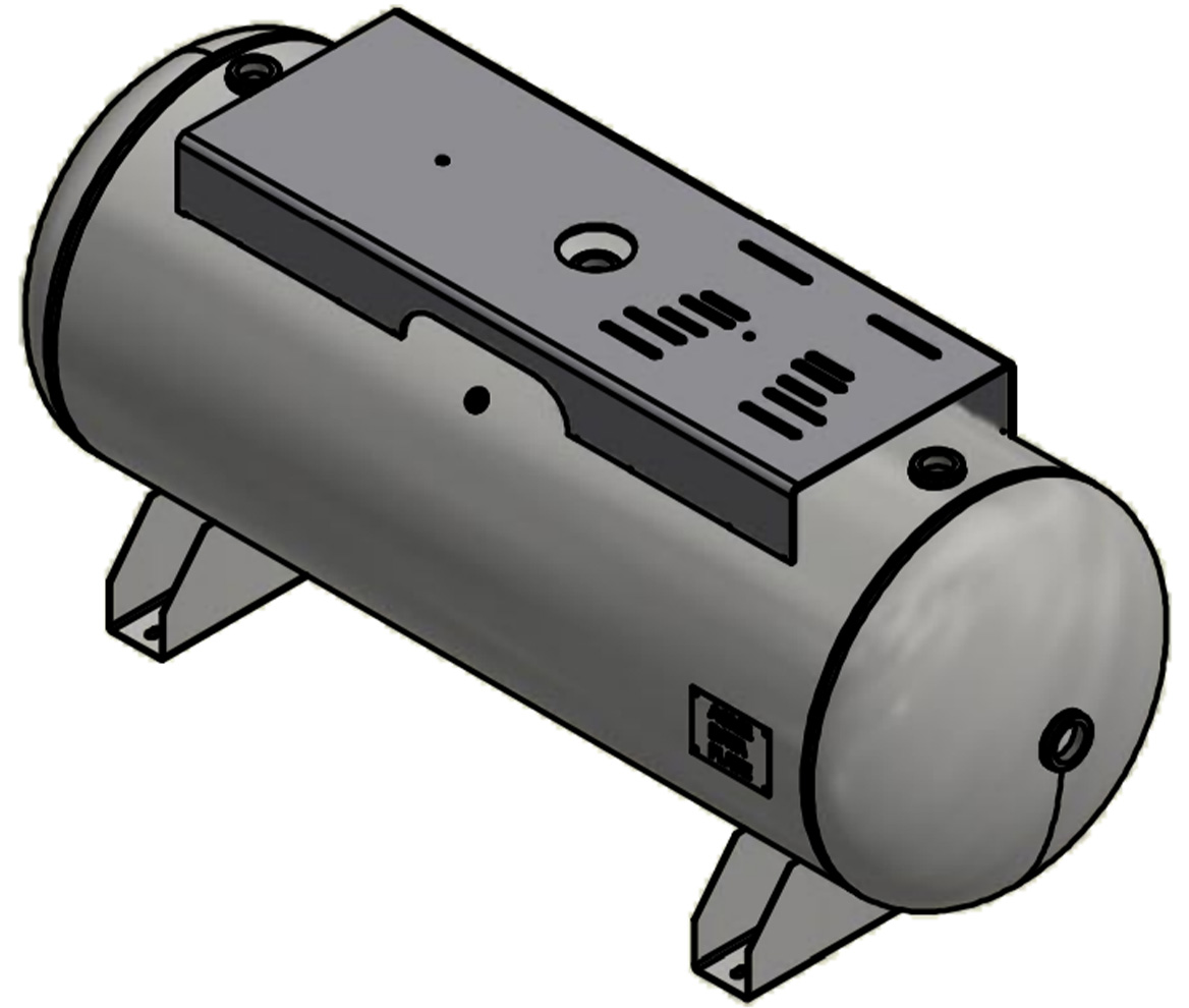 Steel Fab 120 Gallon Horizontal Air Tank