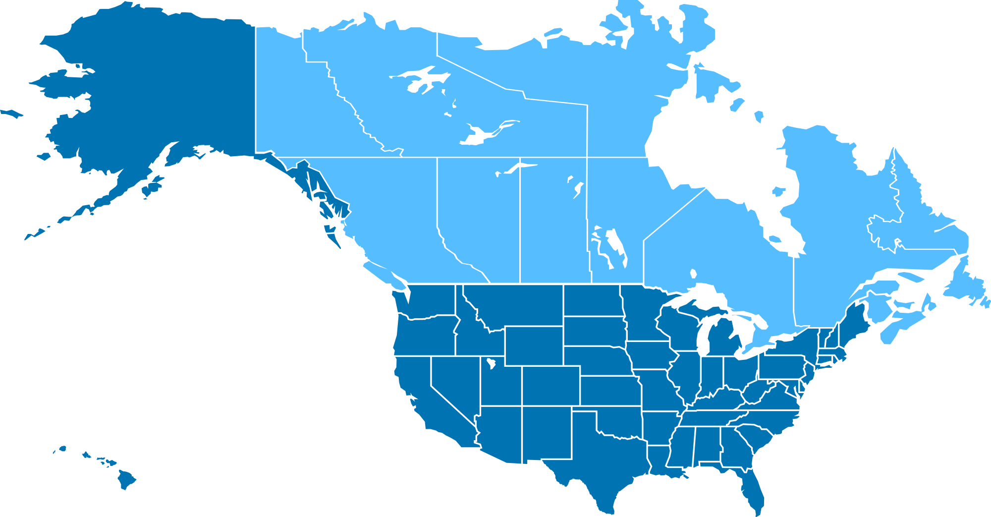 Map of North America